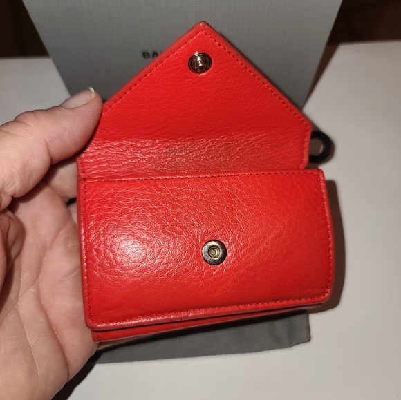 Balenciaga Red Leather wallet includes box and dust bag - Picture 2 of 7